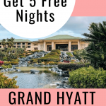 A pinterest graphic on how to stay at the Grand Hyatt Kauai for free