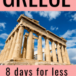 Pinterest graphic about Greece Girls Trip