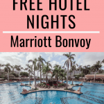 pinterest graphic for marriott bonvoy free nights