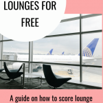 A Pinterest graphic about how to get free airport lounge access