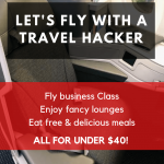 a pinterest graphic on how to fly like a travel hacker