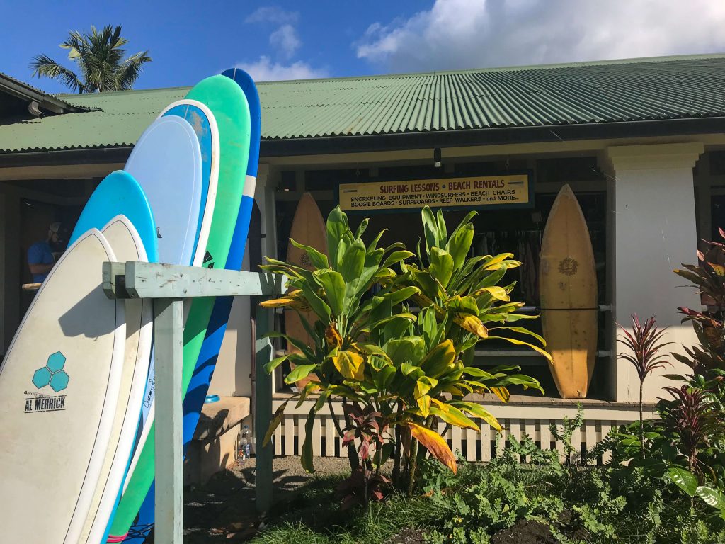 Surf shop in Hawaii