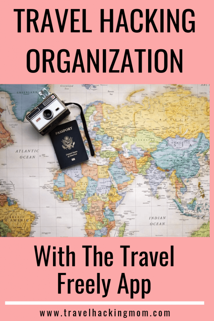 pinterest graphic for credit card organization with Travel Freely