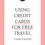 Pinterest graphic about the different types of travel reward cards