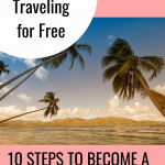 pinterest graphic on 10 steps to become travel hacker