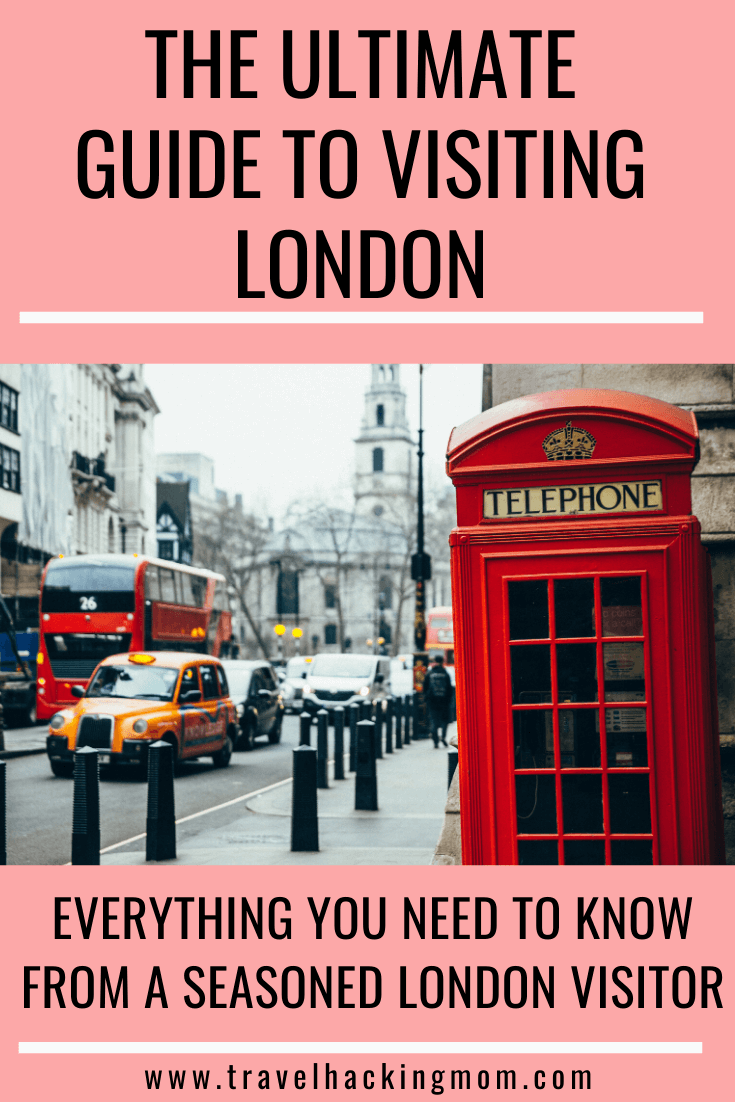 Pinterest graphic on the ultimate guide to visiting London