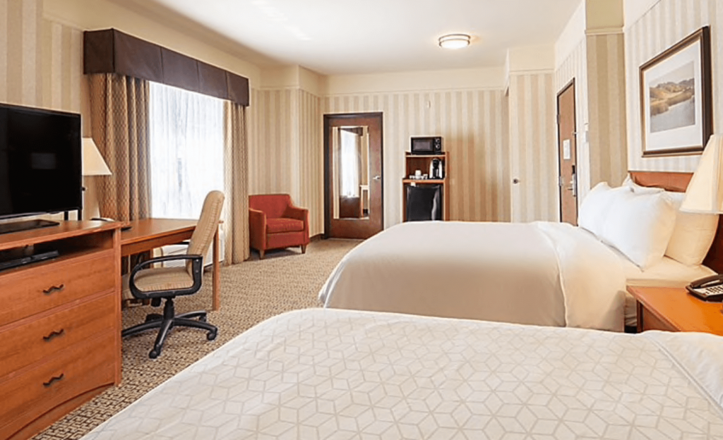 Hotel room in Astoria, Oregon