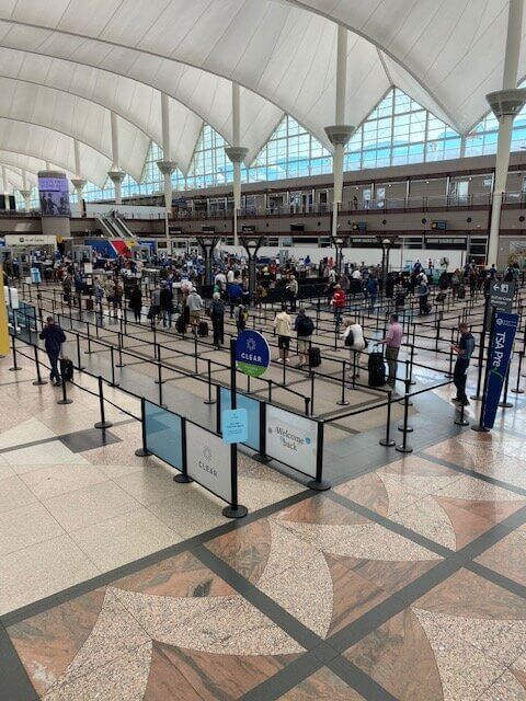 Denver International Airport security line