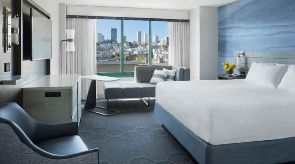 Hyatt Hotel Room at Fisherman's Wharf