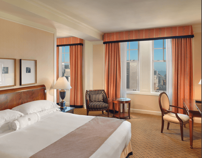 Room at the Mark Hopkins Intercontinental Hotel in San Francisco