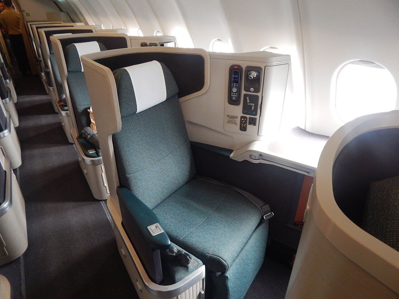 Business Class Seat on Airplane