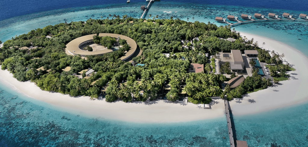 Park Hyatt Maldives aerial view