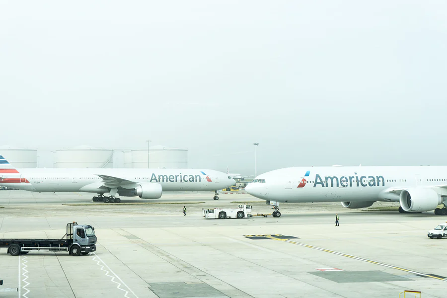 American Airlines planes in gate