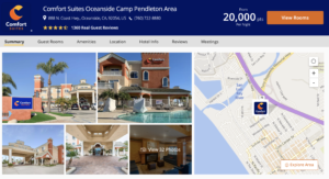 Screenshot of Choice Hotel in Oceanside, California