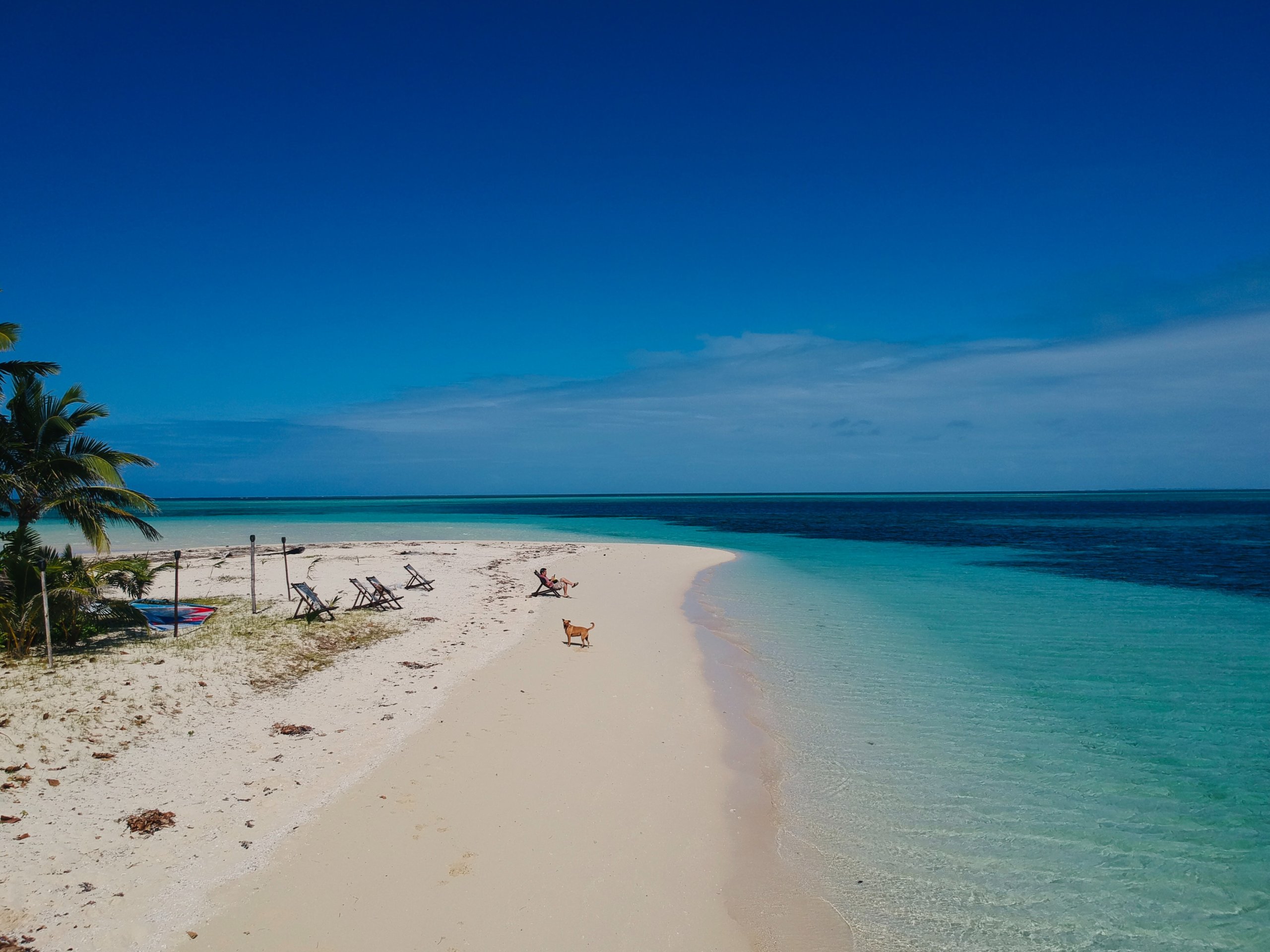 Sand against turquoise water