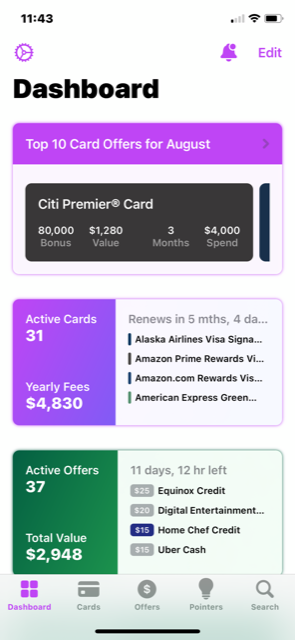 Screenshot card pointers