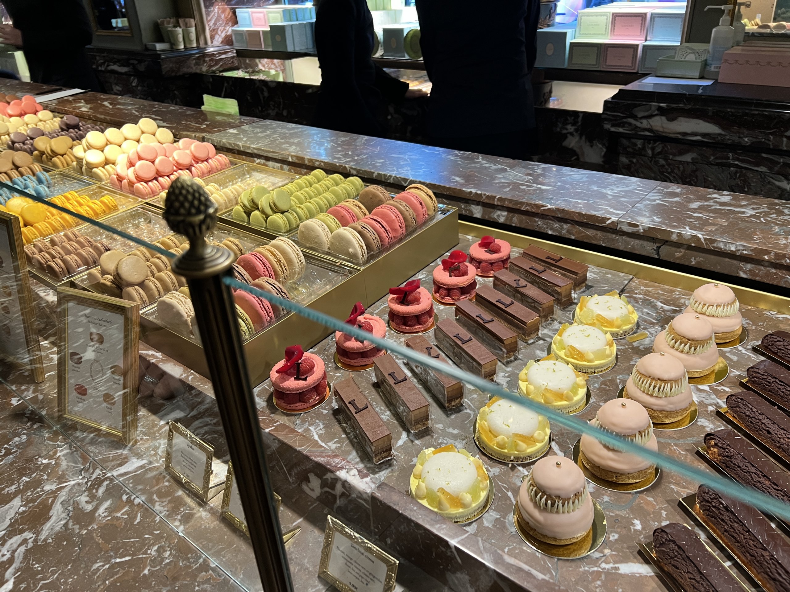 colorful macaroons and other desserts