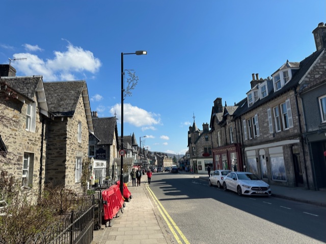 Street view of Scottish town
